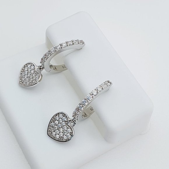 925 Sterling Silver Cubic Zirconia EarringU19254711 - Picture 7 of 10